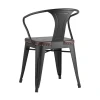 Барный стул Tolix Arms Soft с подлокотниками черный матовый LF718H MATTE BLACK 3474+PU7005 Барный стул Tolix Arms Soft с подлокотниками черный матовый LF718H MATTE BLACK 3474+PU7005