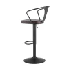 Барный стул Tolix Arms Soft черный матовый регулируемый F2535L MATTE BLACK 3474+PU7005 Барный стул Tolix Arms Soft черный матовый регулируемый F2535L MATTE BLACK 3474+PU7005