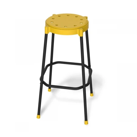 Барный стул Sheffilton SHT-S48 пластиковый желтый/черный муар 0434769701