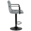 Стул барный DOBRIN KRUGER ARM BLACK (серый велюр (MJ9-75)) 5011_BlackBase-LM KRUGER ARM BLACK Стул барный DOBRIN KRUGER ARM BLACK (серый велюр (MJ9-75)) 5011_BlackBase-LM KRUGER ARM BLACK