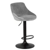 Стул барный DOBRIN LOGAN BLACK (серый велюр (MJ9-75)) 5007_BlackBase-LM LOGAN BLACK Стул барный DOBRIN LOGAN BLACK (серый велюр (MJ9-75)) 5007_BlackBase-LM LOGAN BLACK