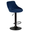 Стул барный DOBRIN LOGAN BLACK (синий велюр (MJ9-117)) 5007_BlackBase-LM LOGAN BLACK Стул барный DOBRIN LOGAN BLACK (синий велюр (MJ9-117)) 5007_BlackBase-LM LOGAN BLACK