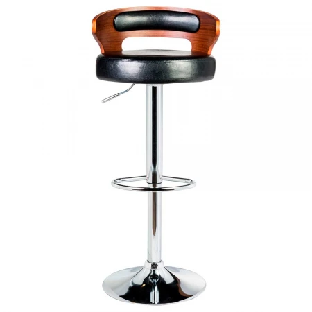 Стул барный DOBRIN FRED (коричневое дерево, чёрный) 1018-LMZ FRED