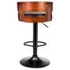 Стул барный DOBRIN FRED BLACK (коричневое дерево, чёрный) 1018_BlackBase-LMZ FRED BLACK