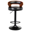 Стул барный DOBRIN FRED BLACK (коричневое дерево, чёрный) 1018_BlackBase-LMZ FRED BLACK