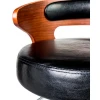Стул барный DOBRIN FRED BLACK (коричневое дерево, чёрный) 1018_BlackBase-LMZ FRED BLACK