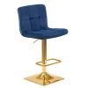 Стул барный DOBRIN GOLDIE (синий велюр (MJ9-117)) 5016-LM GOLDIE