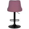 Стул барный DOBRIN JOSEPH BLACK (пудрово-сиреневый велюр (MJ9-52)) 5021_BlackBase-LM JOSEPH BLACK