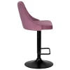 Стул барный DOBRIN JOSEPH BLACK (пудрово-сиреневый велюр (MJ9-52)) 5021_BlackBase-LM JOSEPH BLACK