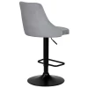 Стул барный DOBRIN JOSEPH BLACK (серый велюр (MJ9-75)) 5021_BlackBase-LM JOSEPH BLACK