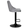 Стул барный DOBRIN JOSEPH BLACK (серый велюр (MJ9-75)) 5021_BlackBase-LM JOSEPH BLACK