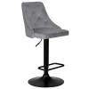 Стул барный DOBRIN JOSEPH BLACK (серый велюр (MJ9-75)) 5021_BlackBase-LM JOSEPH BLACK