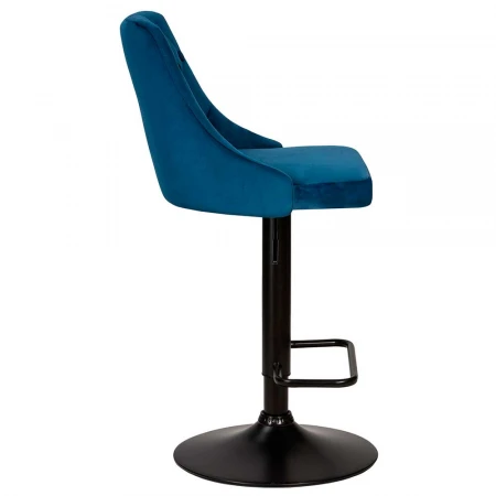 Стул барный DOBRIN JOSEPH BLACK (синий велюр (MJ9-117)) 5021_BlackBase-LM JOSEPH BLACK