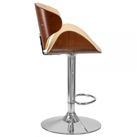 Стул барный DOBRIN KARTER (коричневое дерево, кремовый) 4905-LMZ KARTER