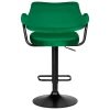 Стул барный DOBRIN CHARLY BLACK (зеленый велюр (MJ9-88)) 5019_BlackBase-LM CHARLY BLACK