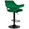 Стул барный DOBRIN CHARLY BLACK (зеленый велюр (MJ9-88)) 5019_BlackBase-LM CHARLY BLACK