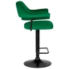 Стул барный DOBRIN CHARLY BLACK (зеленый велюр (MJ9-88)) 5019_BlackBase-LM CHARLY BLACK