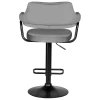 Стул барный DOBRIN CHARLY BLACK (серый велюр (MJ9-75)) 5019_BlackBase-LM CHARLY BLACK Стул барный DOBRIN CHARLY BLACK (серый велюр (MJ9-75)) 5019_BlackBase-LM CHARLY BLACK