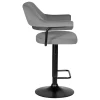 Стул барный DOBRIN CHARLY BLACK (серый велюр (MJ9-75)) 5019_BlackBase-LM CHARLY BLACK Стул барный DOBRIN CHARLY BLACK (серый велюр (MJ9-75)) 5019_BlackBase-LM CHARLY BLACK