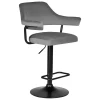 Стул барный DOBRIN CHARLY BLACK (серый велюр (MJ9-75)) 5019_BlackBase-LM CHARLY BLACK Стул барный DOBRIN CHARLY BLACK (серый велюр (MJ9-75)) 5019_BlackBase-LM CHARLY BLACK