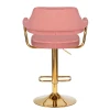 Стул барный DOBRIN CHARLY GOLD (розовый велюр (MJ9-32)) 5019_Golden-LM