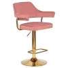 Стул барный DOBRIN CHARLY GOLD (розовый велюр (MJ9-32)) 5019_Golden-LM
