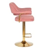 Стул барный DOBRIN CHARLY GOLD (розовый велюр (MJ9-32)) 5019_Golden-LM