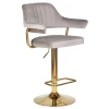 Стул барный DOBRIN CHARLY GOLD (серый велюр (MJ9-75)) 5019_Golden-LM