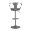 Барный стул Tolix Arms Soft серебристый регулируемый F2535L GREY 7083+PU7002 Барный стул Tolix Arms Soft серебристый регулируемый F2535L GREY 7083+PU7002