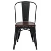 Барный стул Tolix Soft черный матовый LF818C MATTE BLACK 3474+PU7005 Барный стул Tolix Soft черный матовый LF818C MATTE BLACK 3474+PU7005