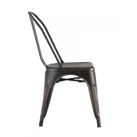 Барный стул Tolix черный/патина золото YD-H440B MS-01-1