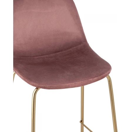 Барный стул Stool Group Валенсия велюр пыльно-розовый золотые ножки BC-91003B HLR-44