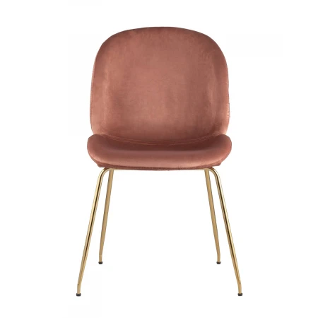 Барный стул Stool Group Турин со спинкой бархат пудровый золотые ножки 8329C PINK