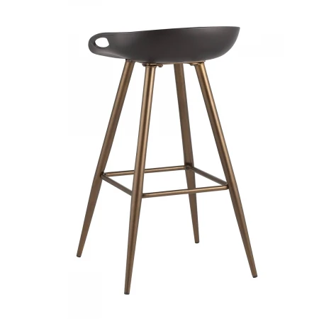 Барный стул Stool Group Флэш черный бронзовые ножки FIYAN BLACK & BRONZE