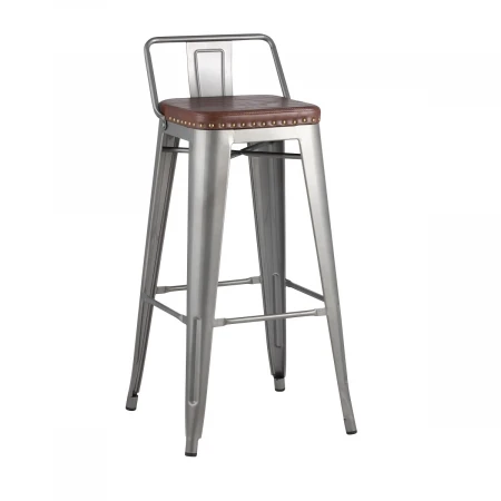 Барный стул Tolix Soft серебристый LF630A GREY 7083+PU7002