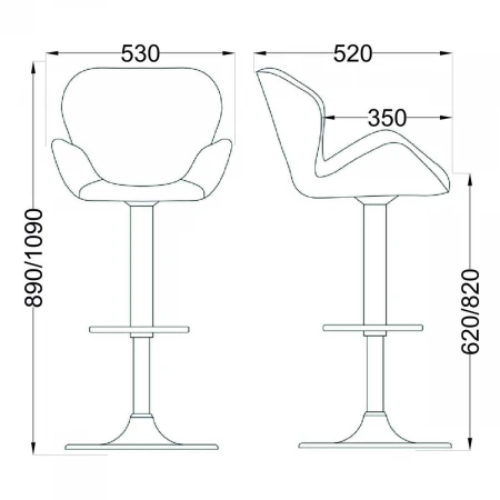 Барный стул AksHome Berlin оливковый, велюр 70477