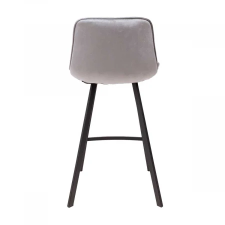 Барный стул AksHome Leros светло-серый, велюр 81473