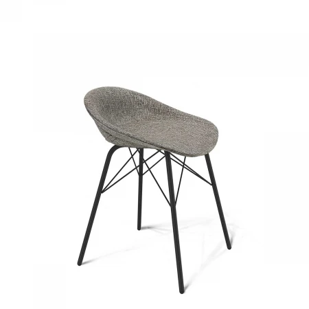 Барный стул Sheffilton SHT-ST19-SF1/S64 коричневый сахар/черный муар 3479234301