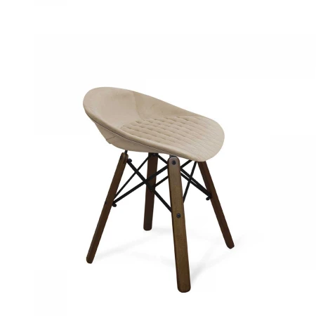 Барный стул Sheffilton SHT-ST19-SF2/S70 ванильный крем/темный орех 6929972701