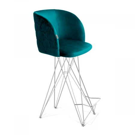 Барный стул Sheffilton SHT-ST33-1/S66 альпийский бирюзовый/хром лак 3967222701