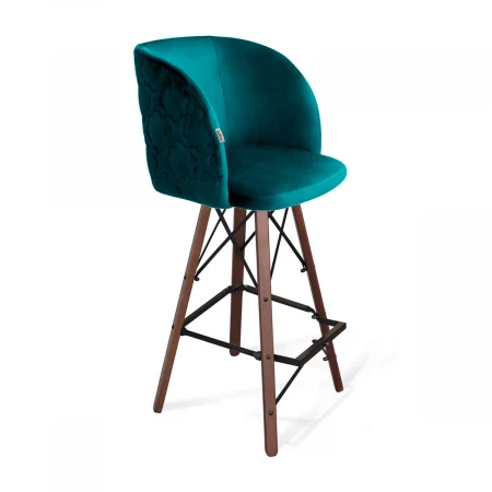 Барный стул Sheffilton SHT-ST33-1/S80 альпийский бирюзовый/темный орех/черный 6621683401