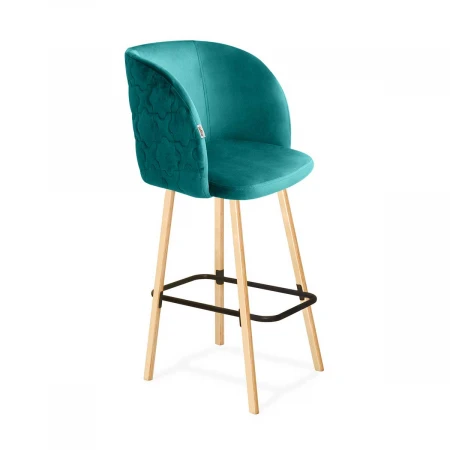 Барный стул Sheffilton SHT-ST33-1/S94 альпийский бирюзовый/прозр.лак/черн.муар 6795422601