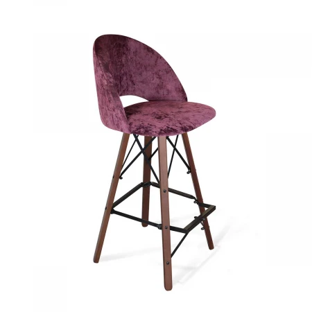 Барный стул Sheffilton SHT-ST34/S80 вишневый джем/темный орех/черный 7192503203
