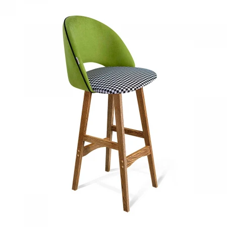 Барный стул Sheffilton SHT-ST34-3/S65 оливковый/гусиная лапка/дуб коричневый брашированный 4328289301