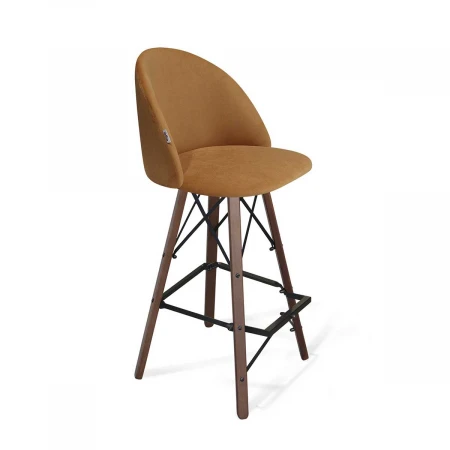 Барный стул Sheffilton SHT-ST35/S80 горчичный/темный орех/черный 3327492304