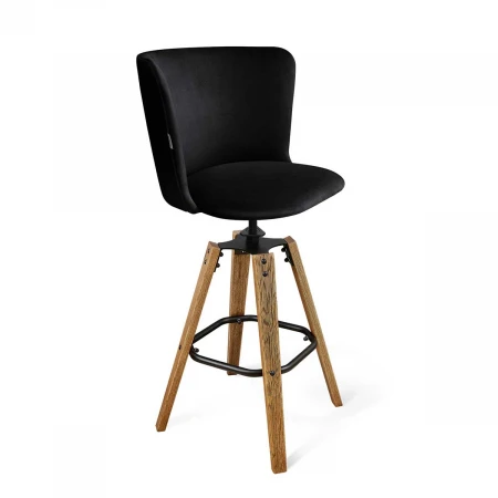 Барный стул Sheffilton SHT-ST36/S93 ночное затмение/браш.коричневый/черный 7146121802