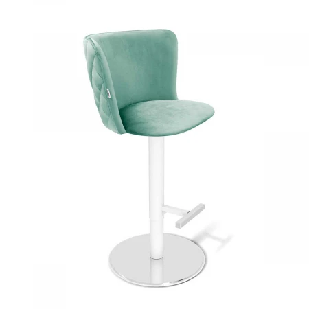Барный стул Sheffilton SHT-ST36-3/S128 нежная мята/хром/белый муар 8476622002