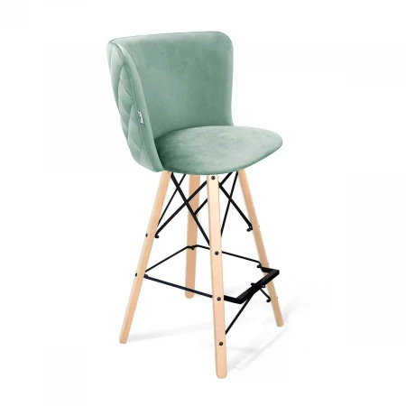 Барный стул Sheffilton SHT-ST36-3/S80 нежная мята/прозрачный лак/черный 4234789702