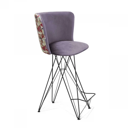 Барный стул Sheffilton SHT-ST36-4/S66 сумеречная орхидея/черный муар 4356653601