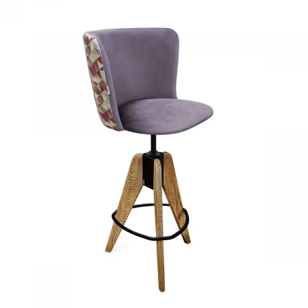Барный стул Sheffilton SHT-ST36-4/S92 сумеречная орхидея/браш.корич./черн.муар 3998765601